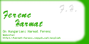 ferenc harmat business card